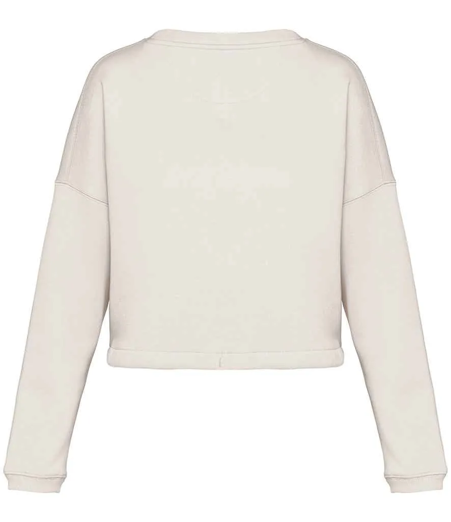 Native Spirit Ladies Oversized Cropped Sweatshirt | Ivory