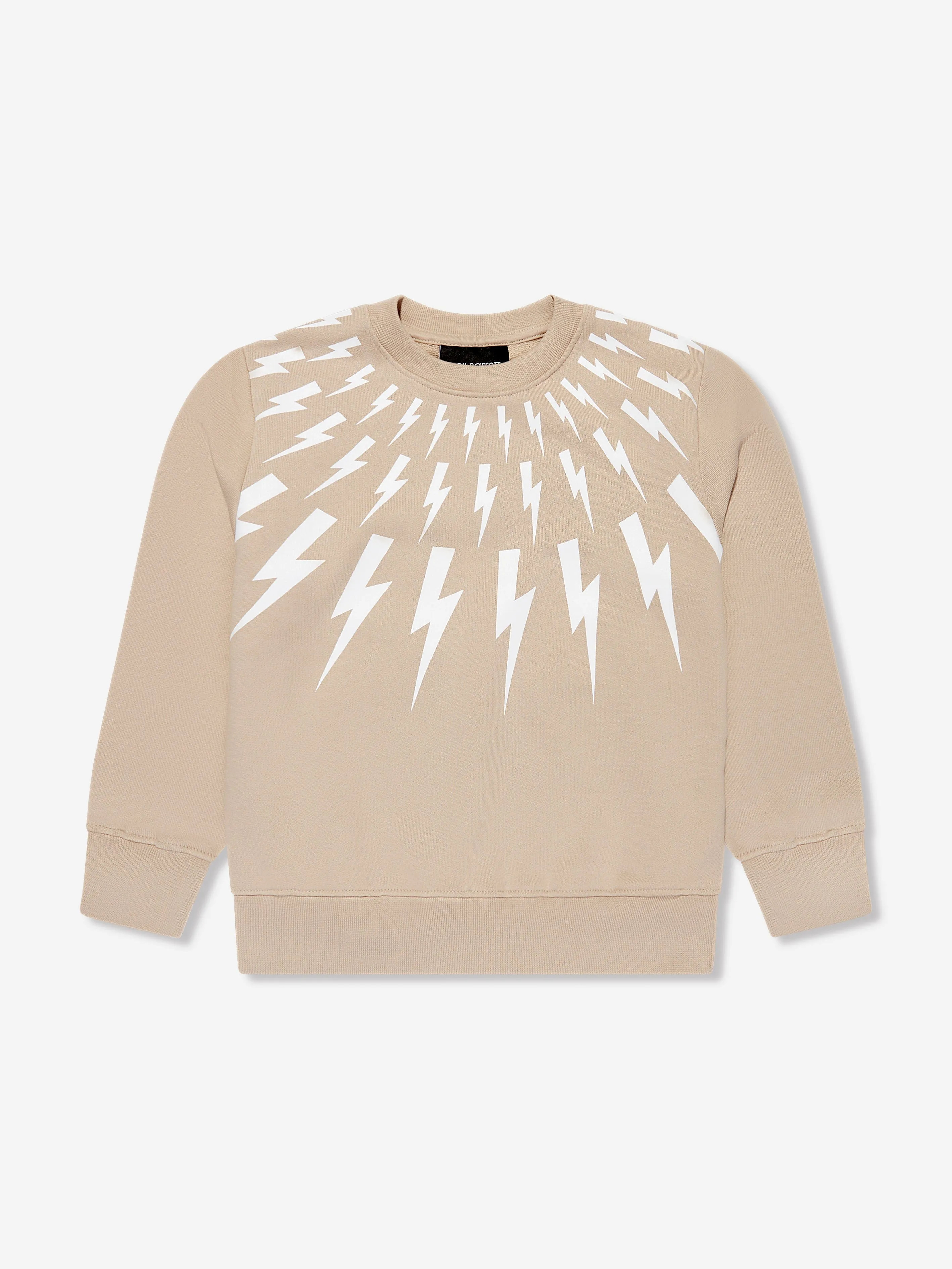 Neil Barrett Boys Thunderbolt Sweatshirt in Beige