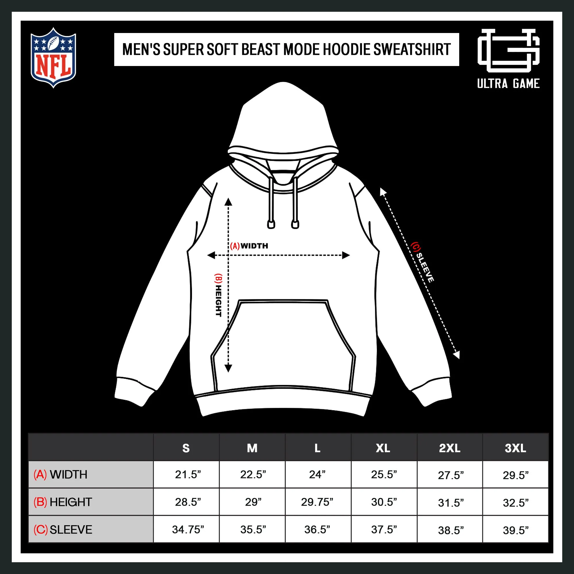 NFL Official Adults Unisex Super Soft Beast Mode Hoodie Sweatshirt|Buffalo Bills