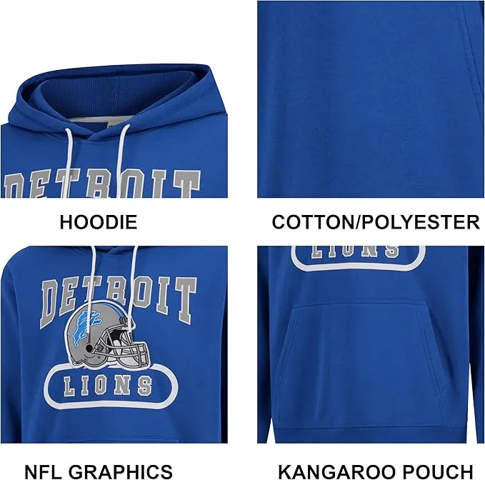 NFL Official Adults Unisex Super Soft Beast Mode Hoodie Sweatshirt|Detroit Lions