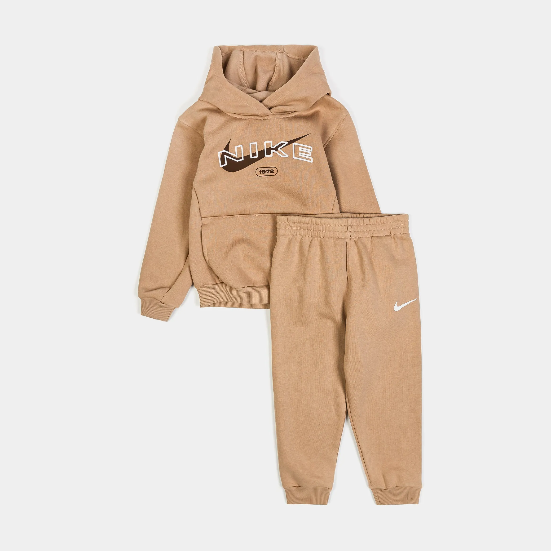 NSW Graphic Fleece Pullover and Jogger Infant Toddler Set (Brown/White)