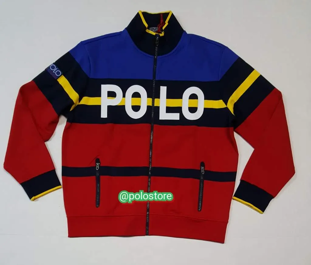 NWT POLO RALPH LAUREN POLO SPELLOUT HI TECH PATCH ZiP UP JACKET