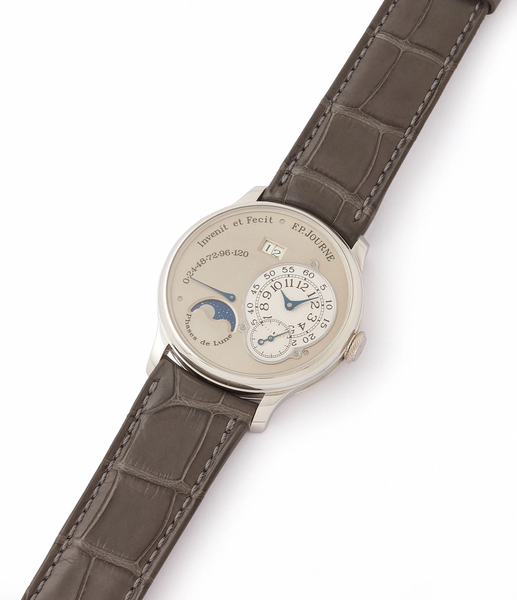 Octa Lune | Brass Movement | 38mm | Platinum