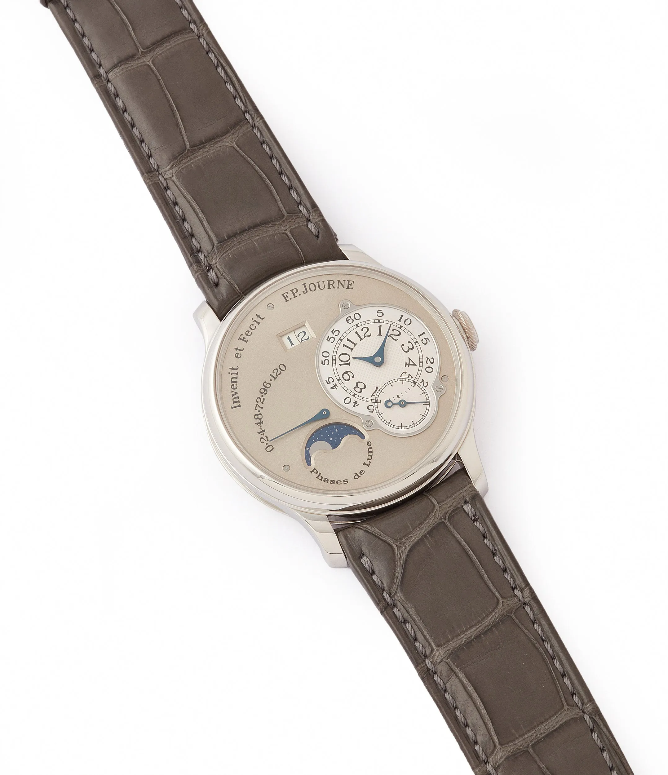 Octa Lune | Brass Movement | 38mm | Platinum