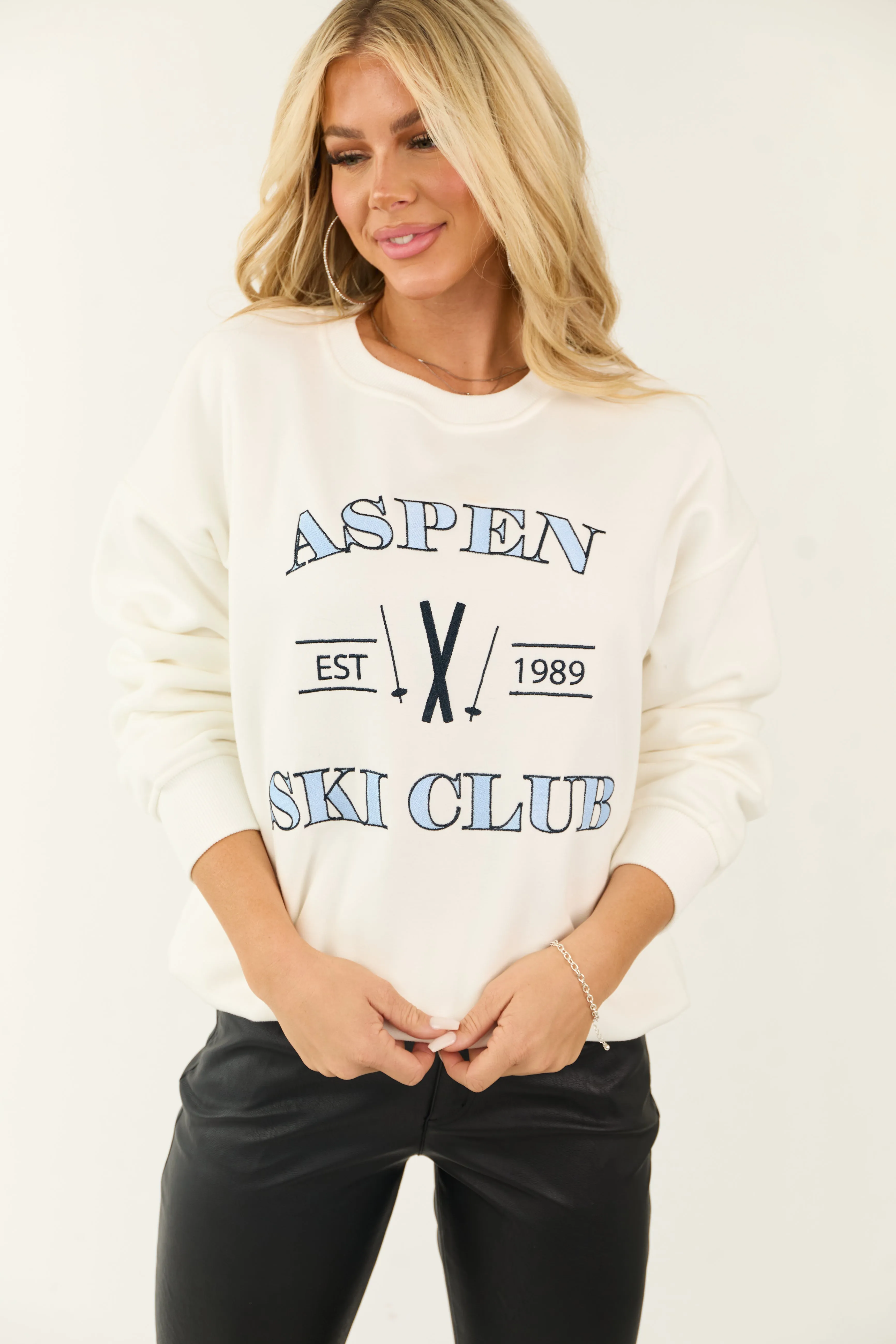 Off White 'Aspen Ski Club' Embroidered Sweatshirt