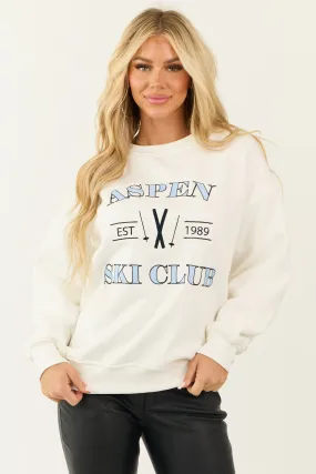 Off White 'Aspen Ski Club' Embroidered Sweatshirt