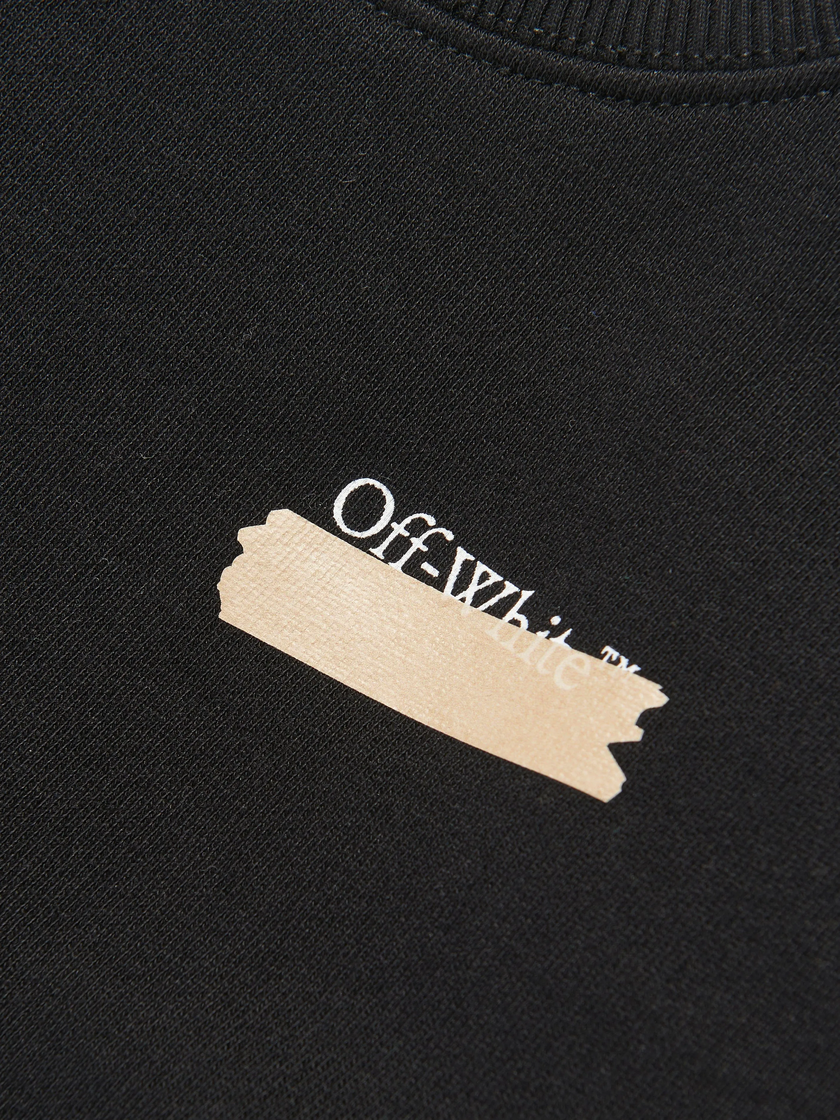 Off-White Boys Paper Tape Arrow Sweatshirt in Black