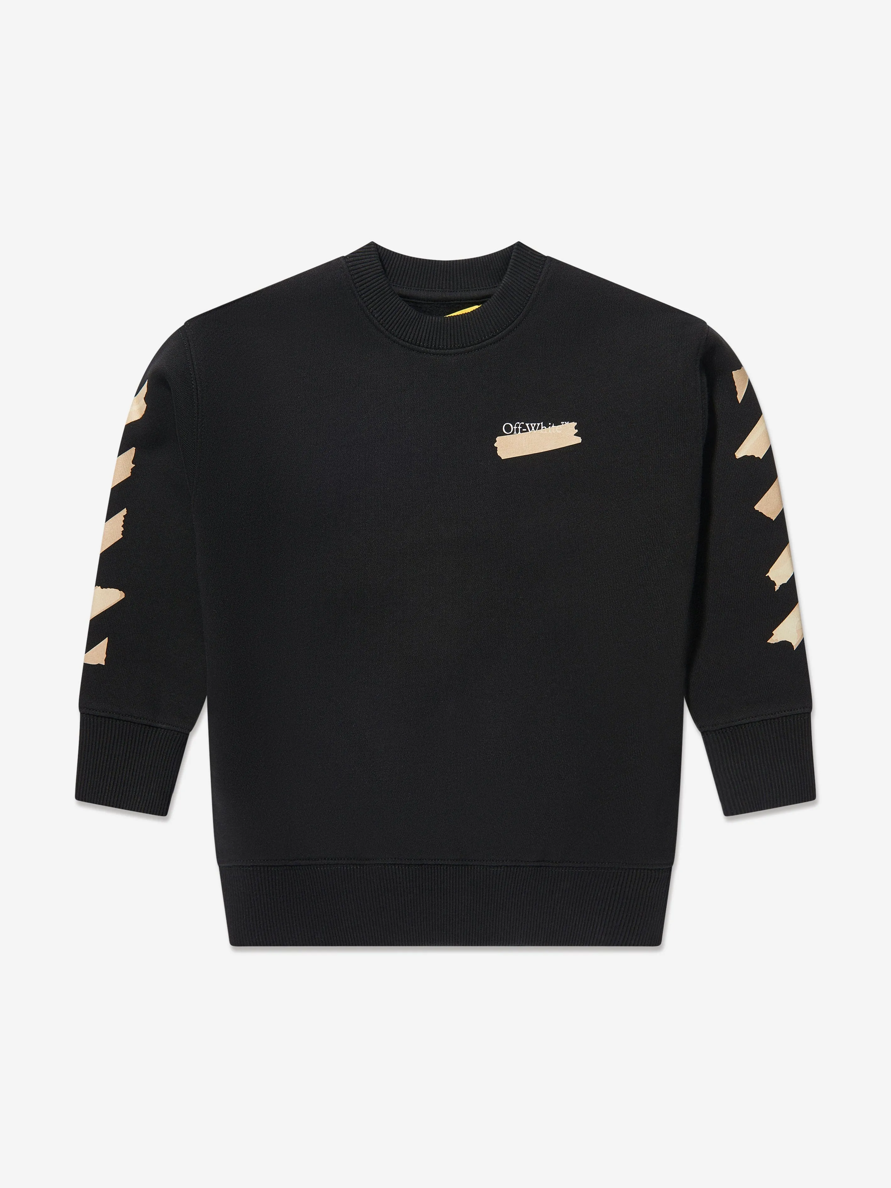 Off-White Boys Paper Tape Arrow Sweatshirt in Black