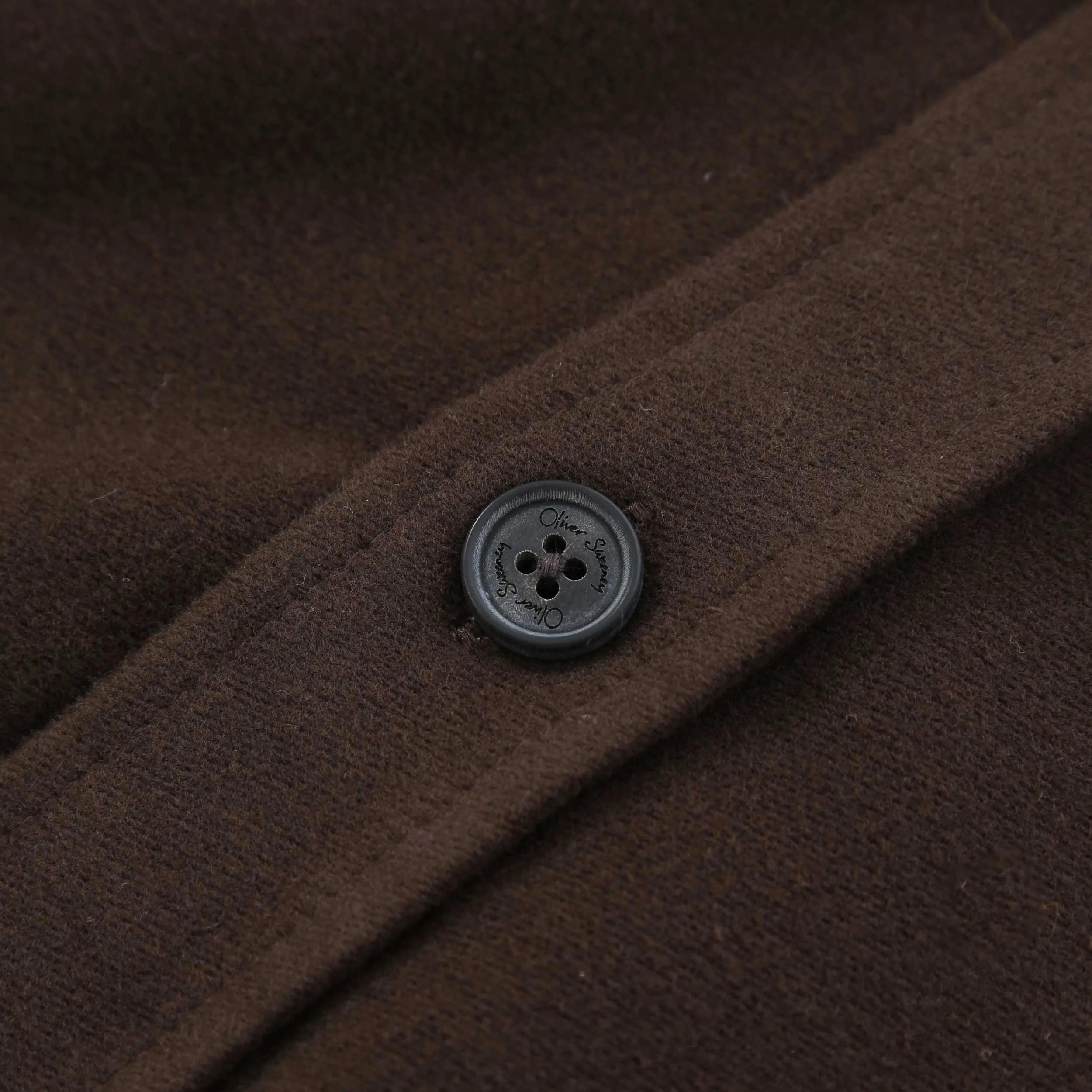 Oliver Sweeney Brahalish Moleskin Overshirt in Brown