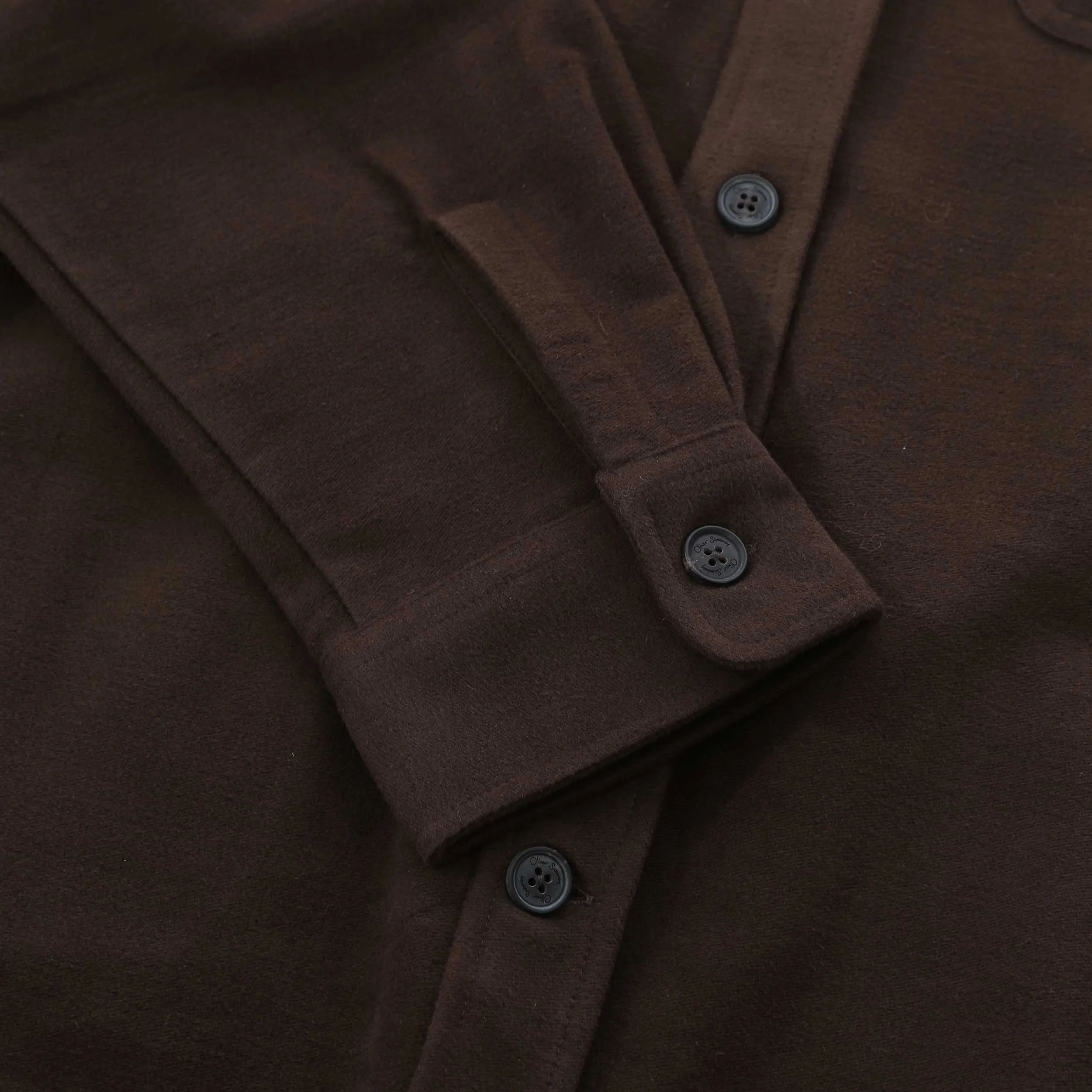 Oliver Sweeney Brahalish Moleskin Overshirt in Brown