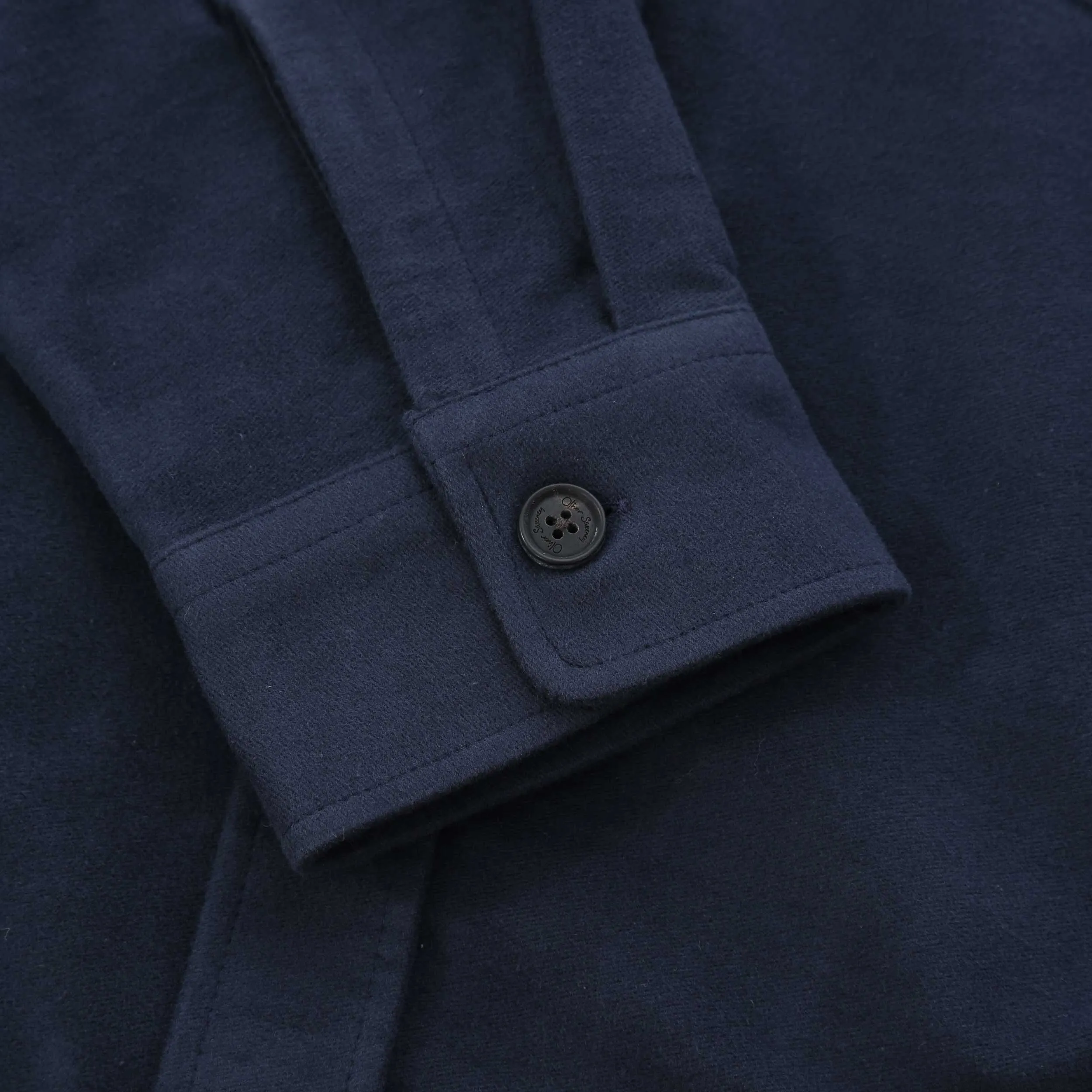 Oliver Sweeney Brahalish Moleskin Overshirt in Navy