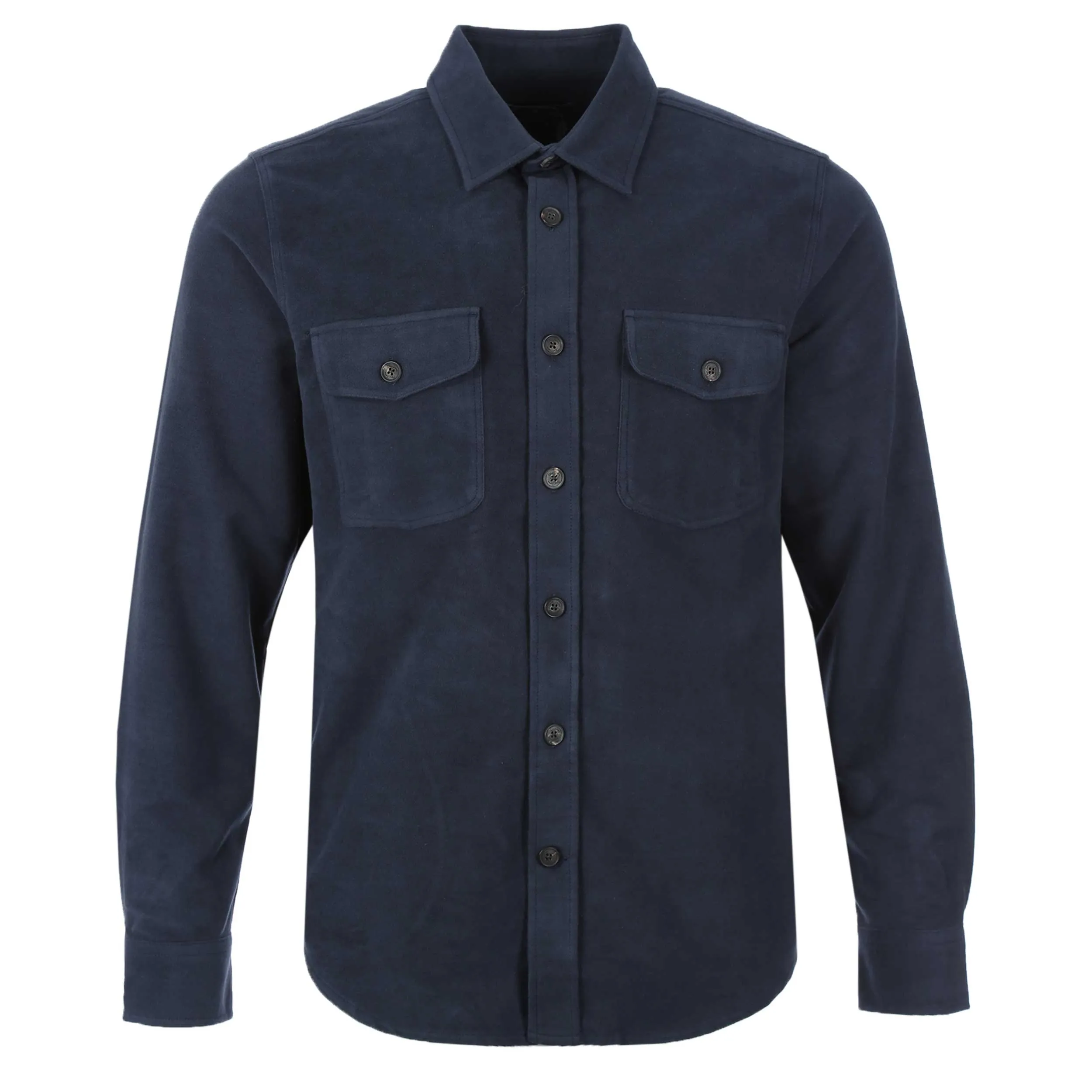 Oliver Sweeney Brahalish Moleskin Overshirt in Navy