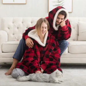 Oversized Hoodie Blanket Super Soft Warm Wearable Blanket Sweatshirt