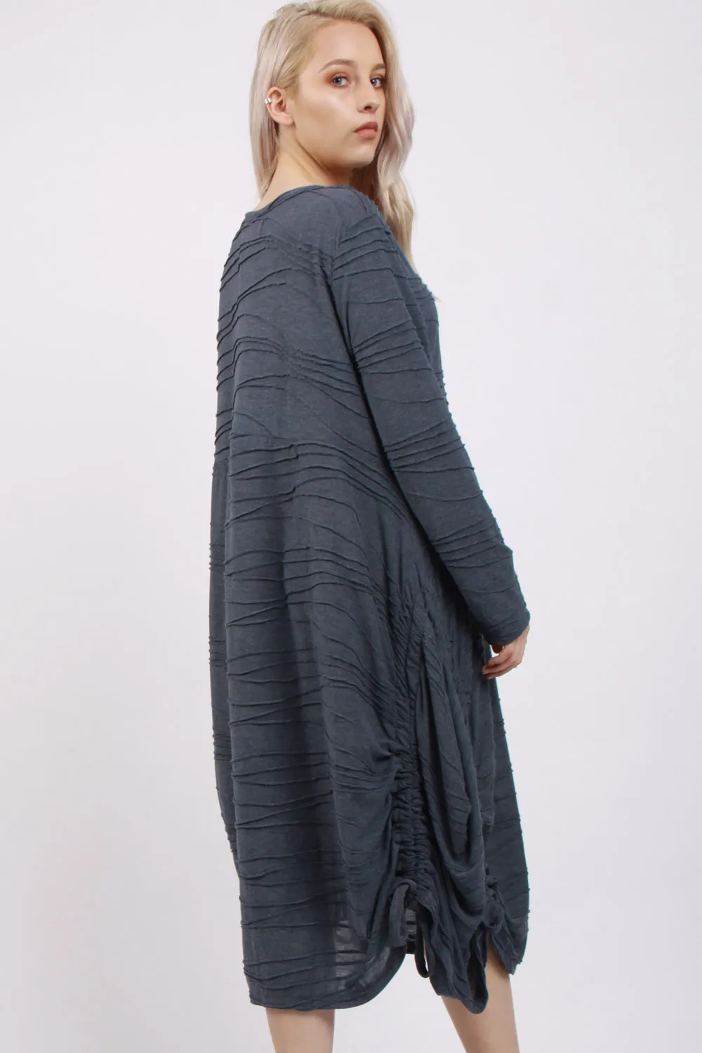 Oversized Pleated Style Classic Dress