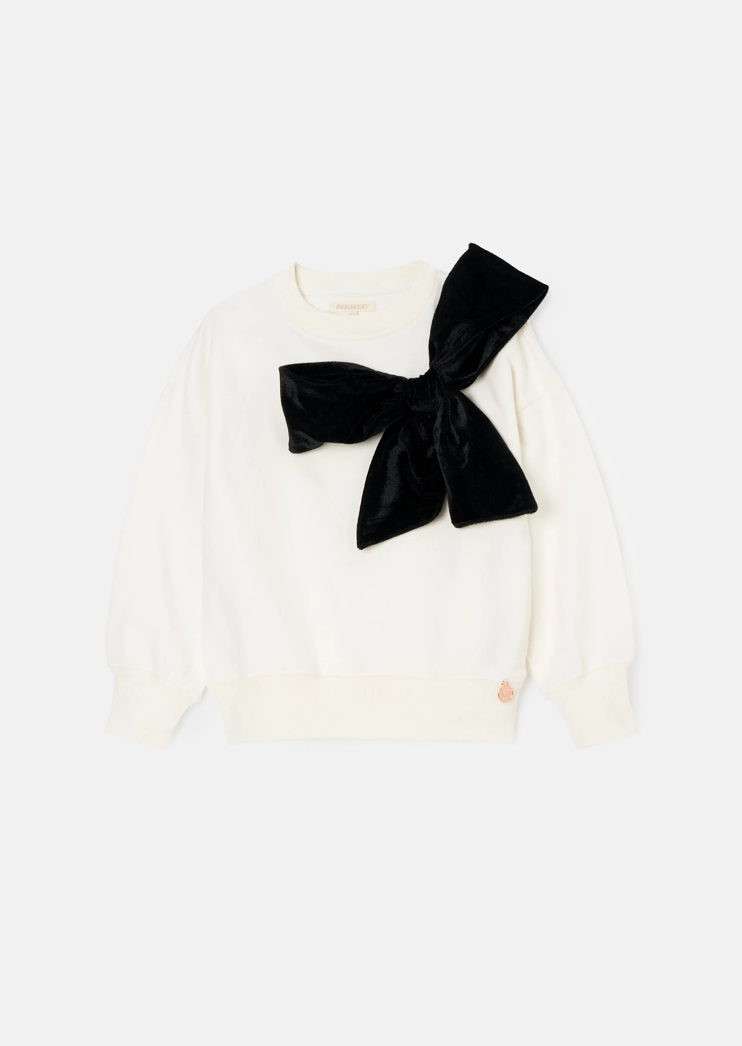 Paige Ivory Velvet Bow Sweatshirt