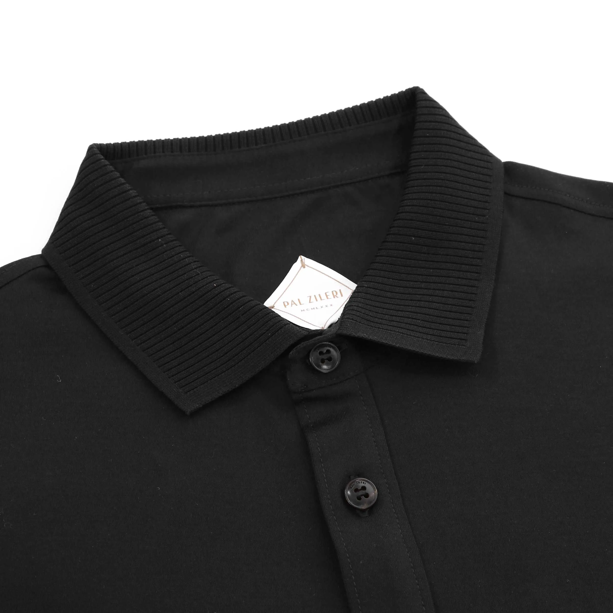 Pal Zileri Short Sleeve Button Thru Shirt in Black