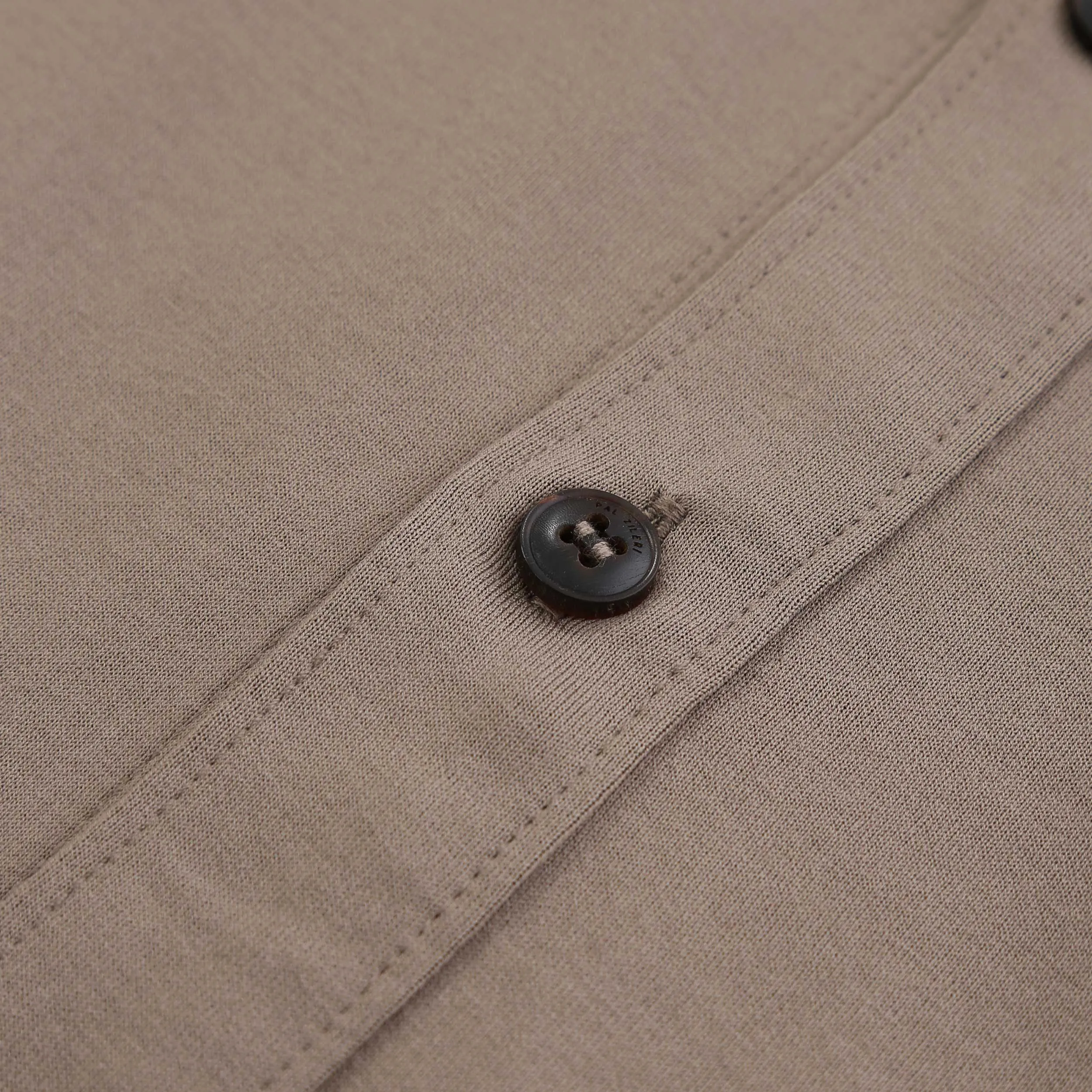 Pal Zileri Short Sleeve Button Thru Shirt in Taupe