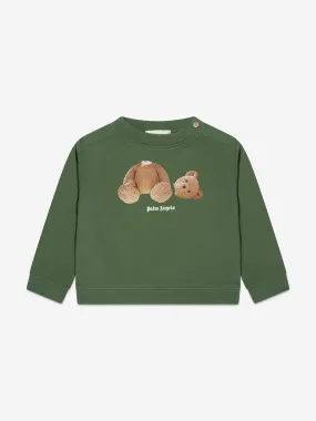 Palm Angels Baby Boys Bear Sweatshirt in Green