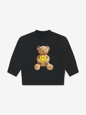 Palm Angels Boys PA Smiley Bear Sweatshirt in Black