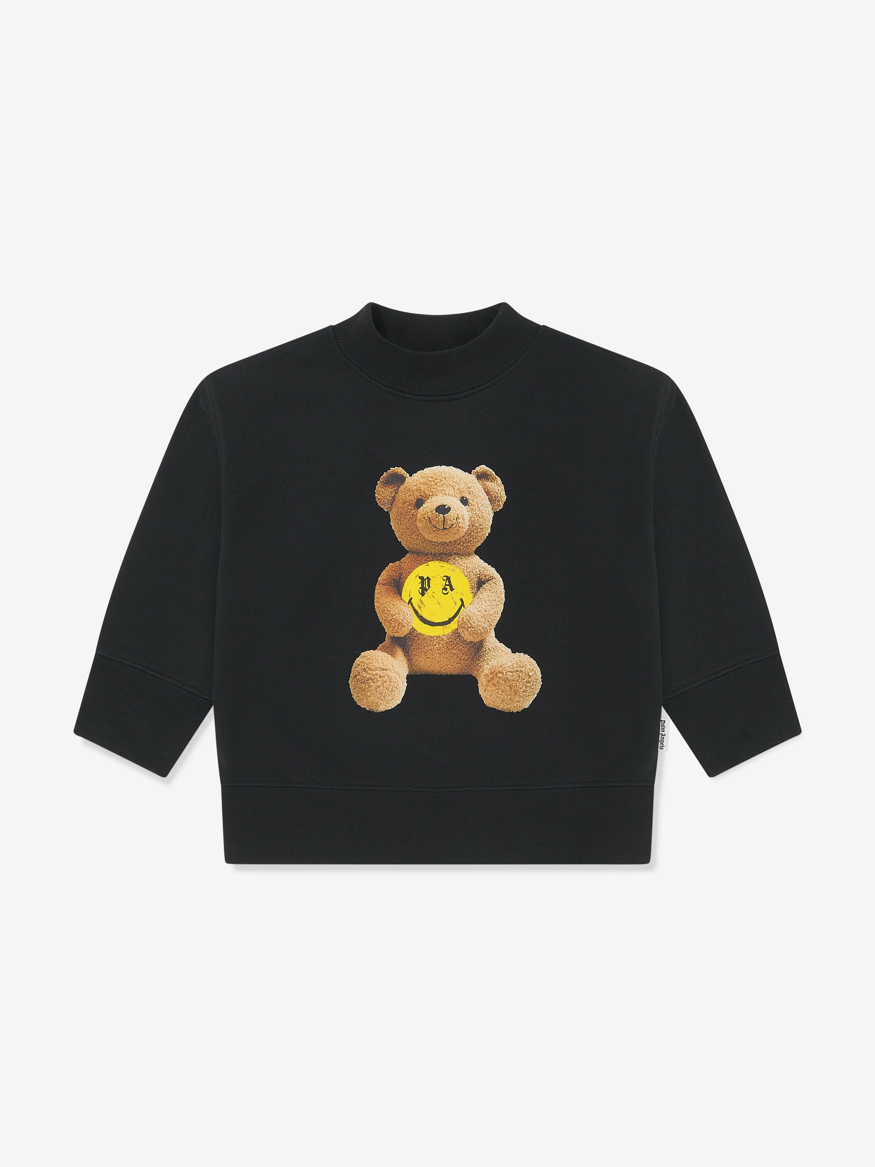 Palm Angels Boys PA Smiley Bear Sweatshirt in Black