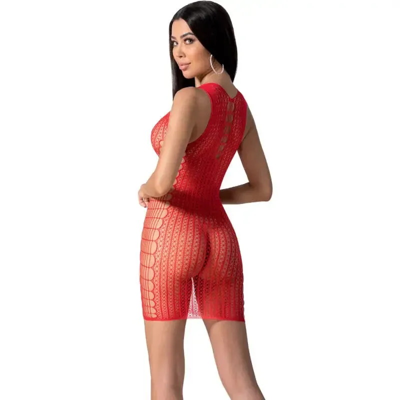 Passion – Bs097 Bodystocking Sexy Lingerie - Red - One Size