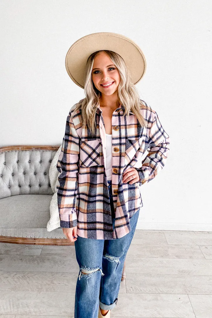 Penny Pink Plaid Shacket