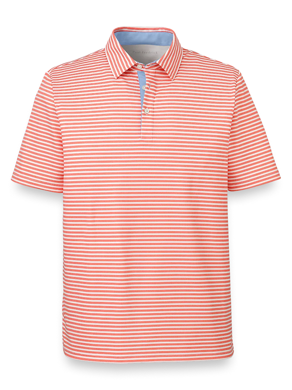 Performance Blend Three Button Polo - Coral