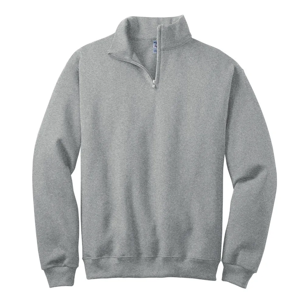 Personalized Outline Tooth Embroidered Quarter Zip Sweatshirt