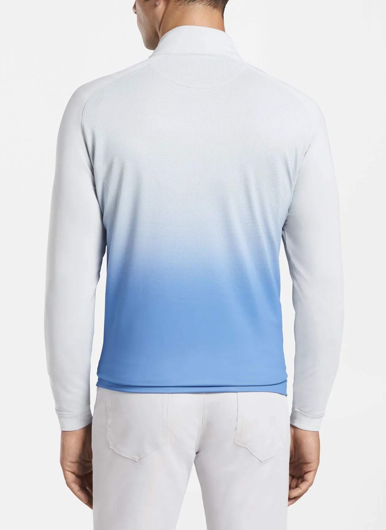 PERTH DIP-DYE PERFORMANCE QUARTER ZIP - BLUE RIVER