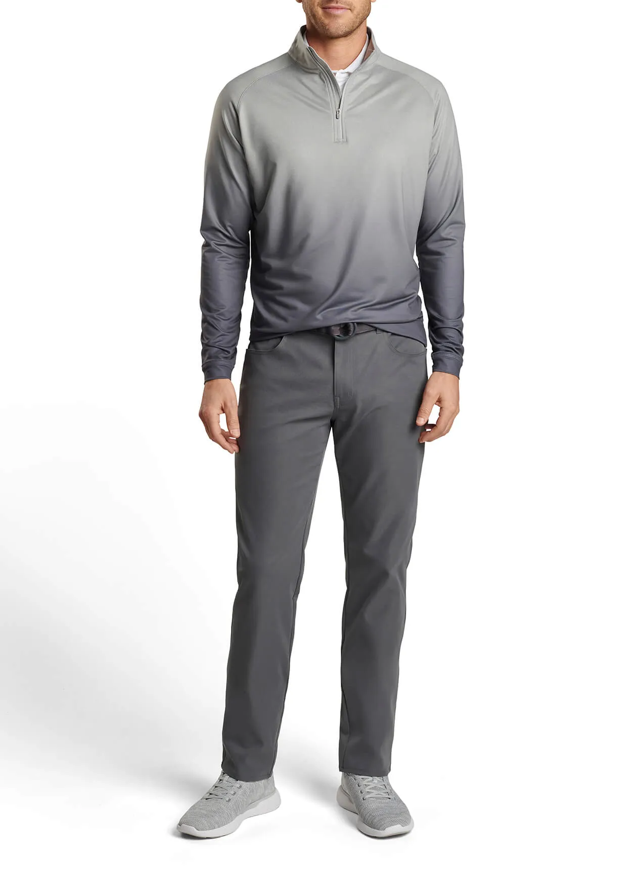 Peter Millar Perth Ombré Performance Custom Quarter-Zips, Gale Grey