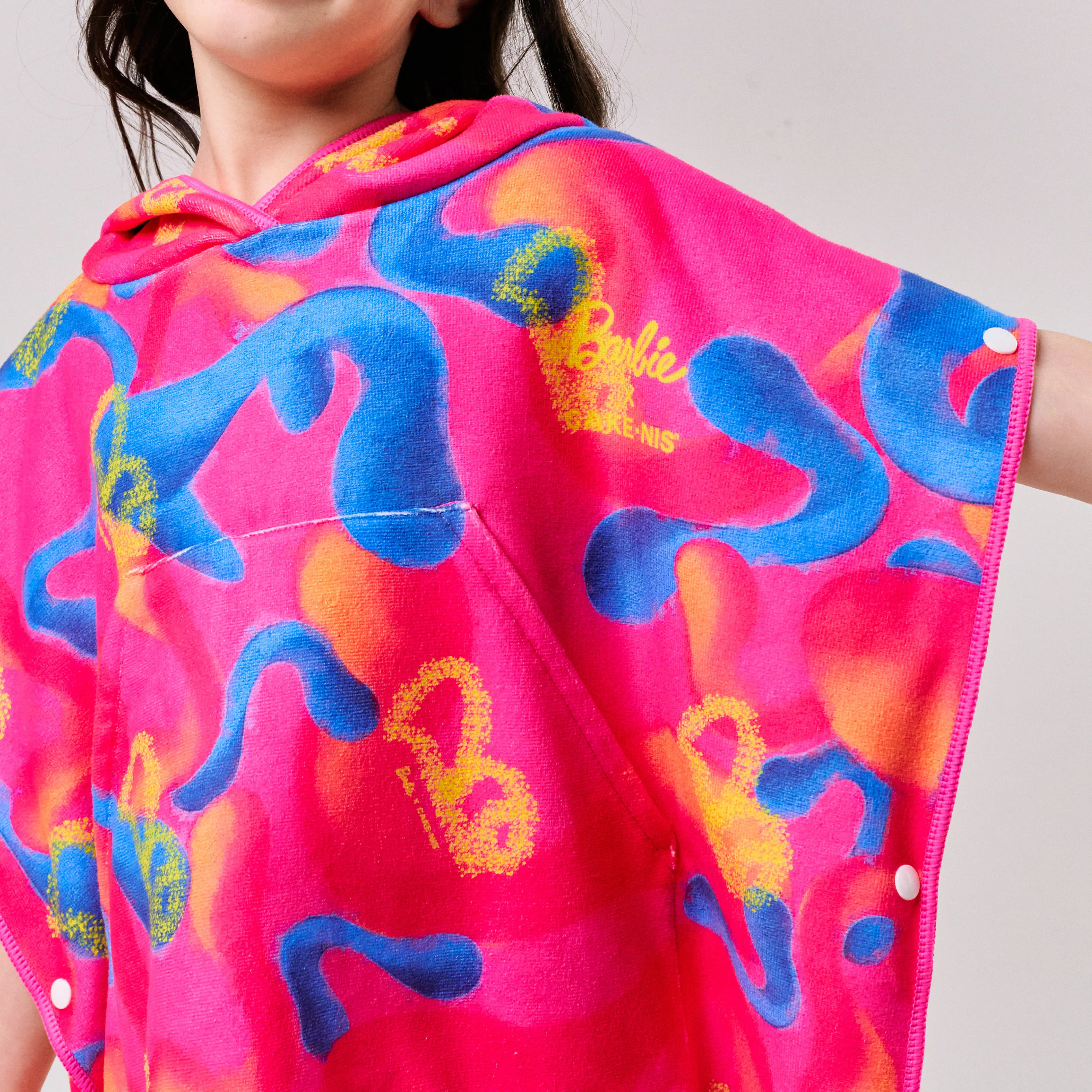 PONCHO KIDS TOWEL MELODY IN HOT PINK