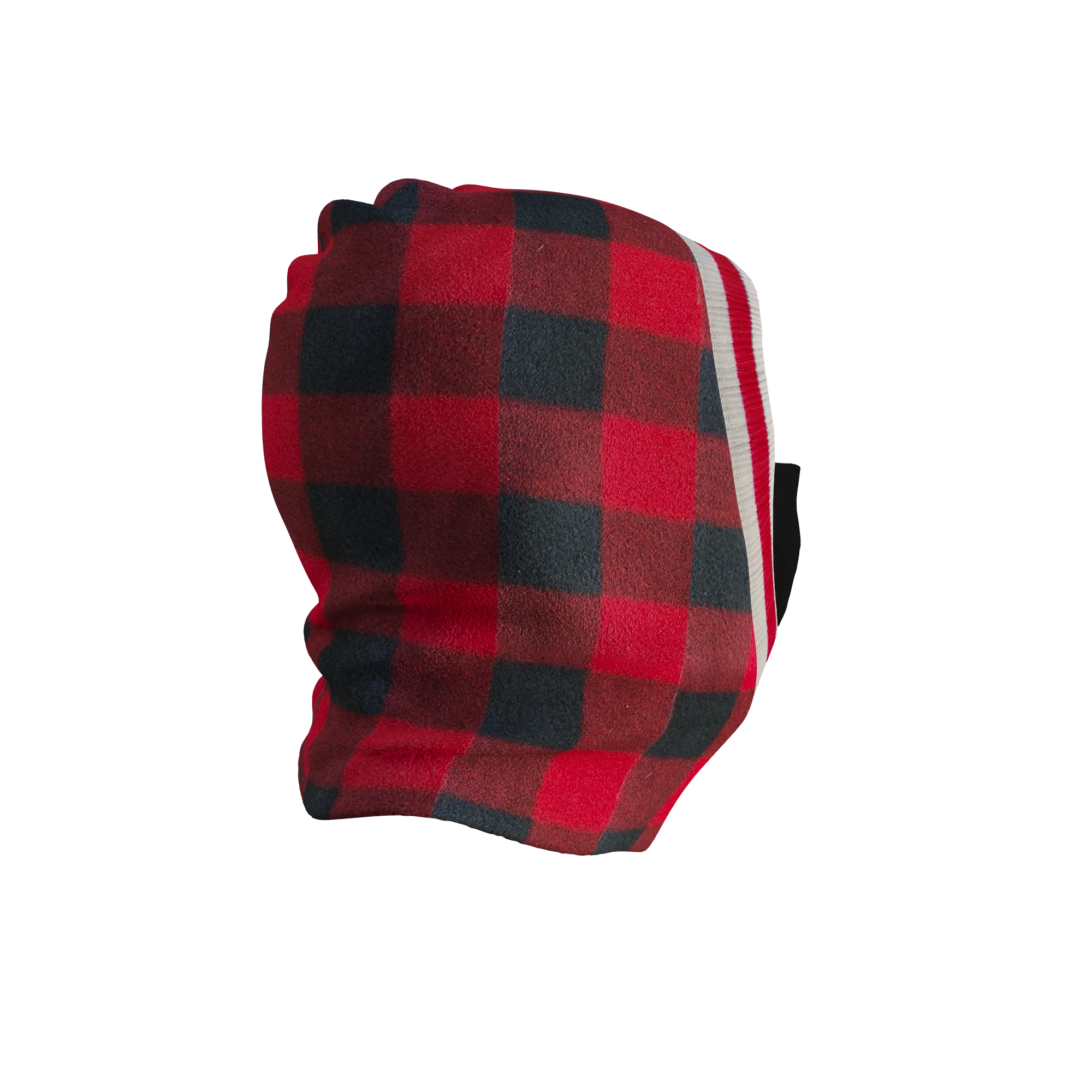 Pook Ninja - Red Plaid and Black Double Layer Polar Fleece Balaclava