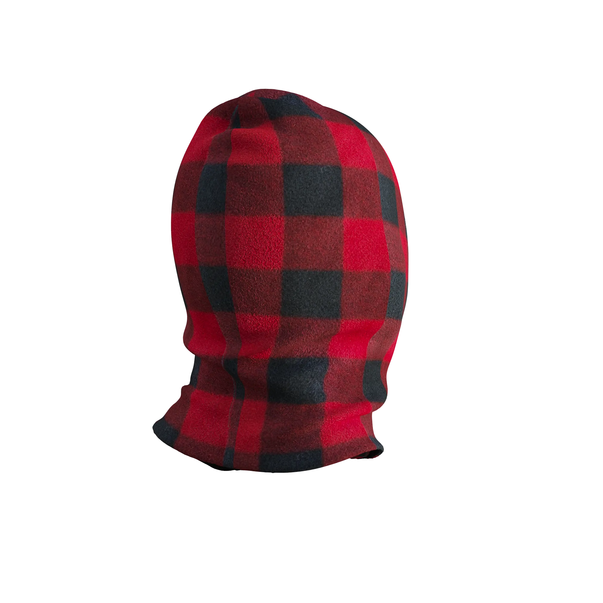 Pook Ninja - Red Plaid and Black Double Layer Polar Fleece Balaclava