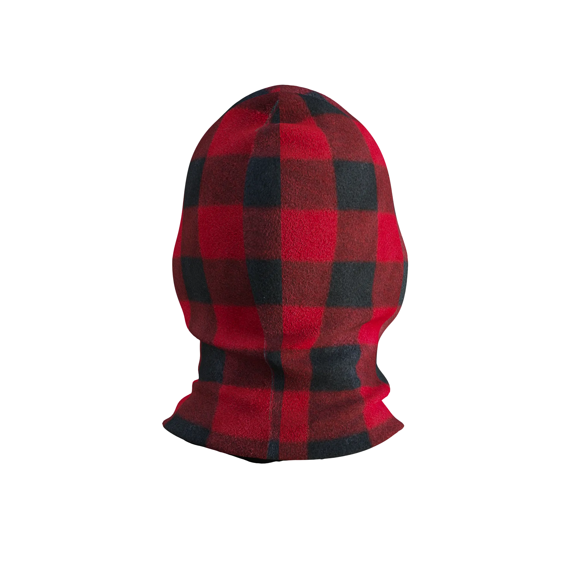 Pook Ninja - Red Plaid and Black Double Layer Polar Fleece Balaclava