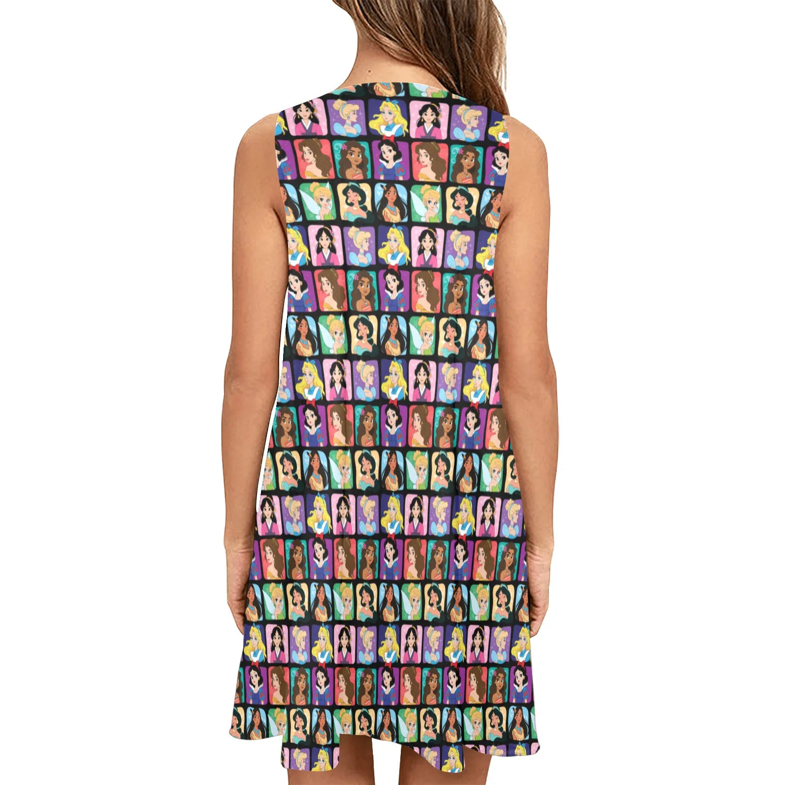 Princess Portraits Sleeveless A-Line Pocket Dress