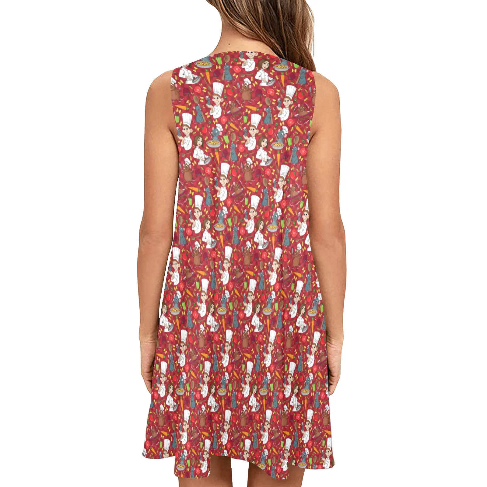 Ratatouille Sleeveless A-Line Pocket Dress