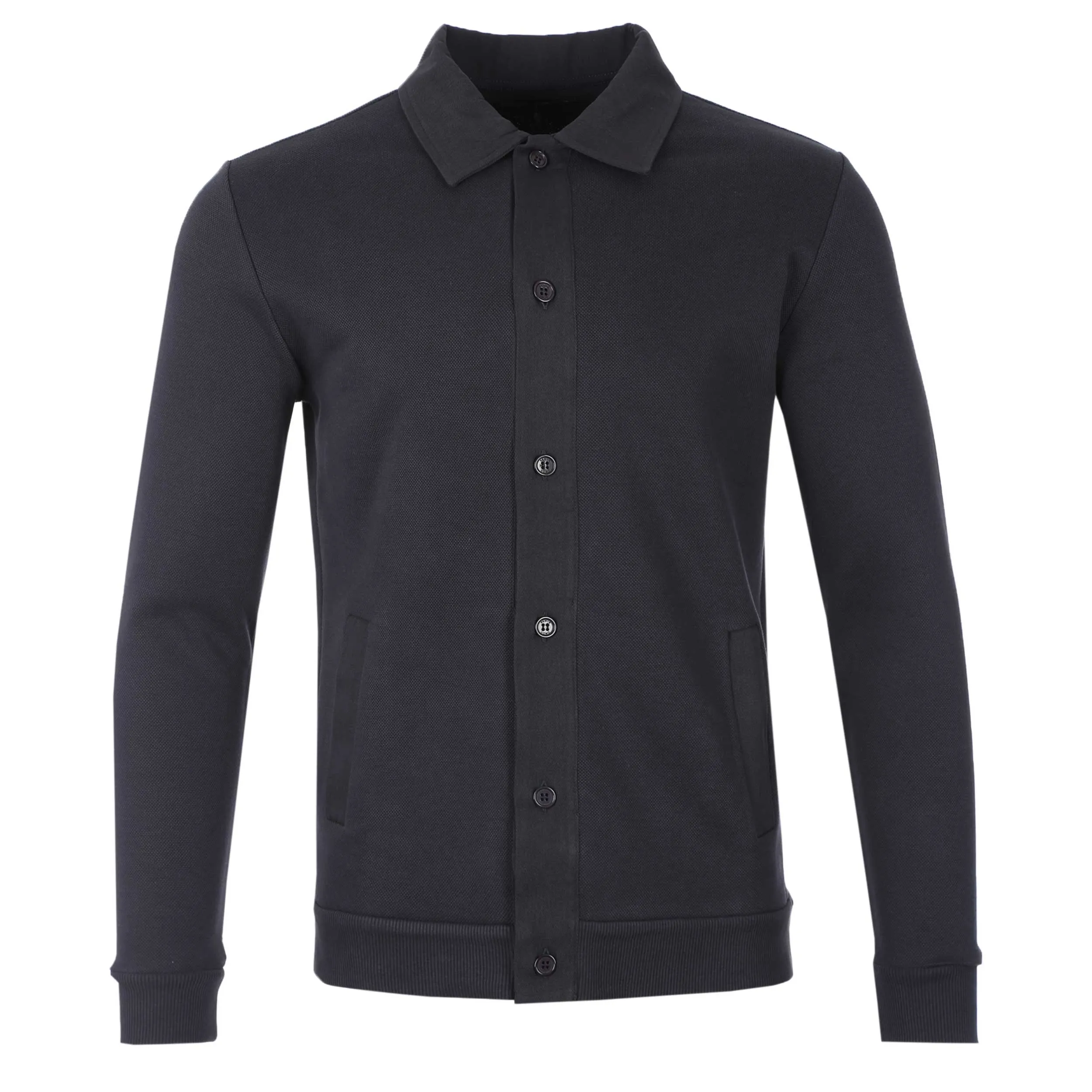 Remus Uomo Button Thru Overshirt in Navy