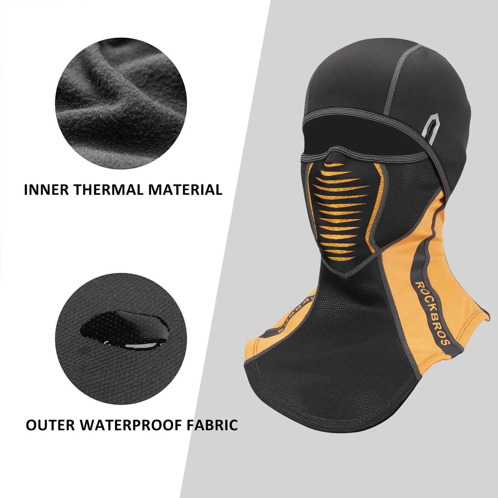 ROCKBROS Balaclava Winter Thermal Fahrrad Vollgesichtsmaske Sturmmaske