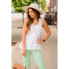 Ruffled Accents Tiered Tank