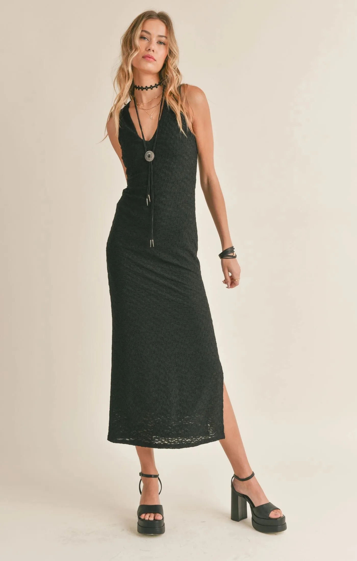 Sadie & Sage No Fuss V Neck Maxi Dress