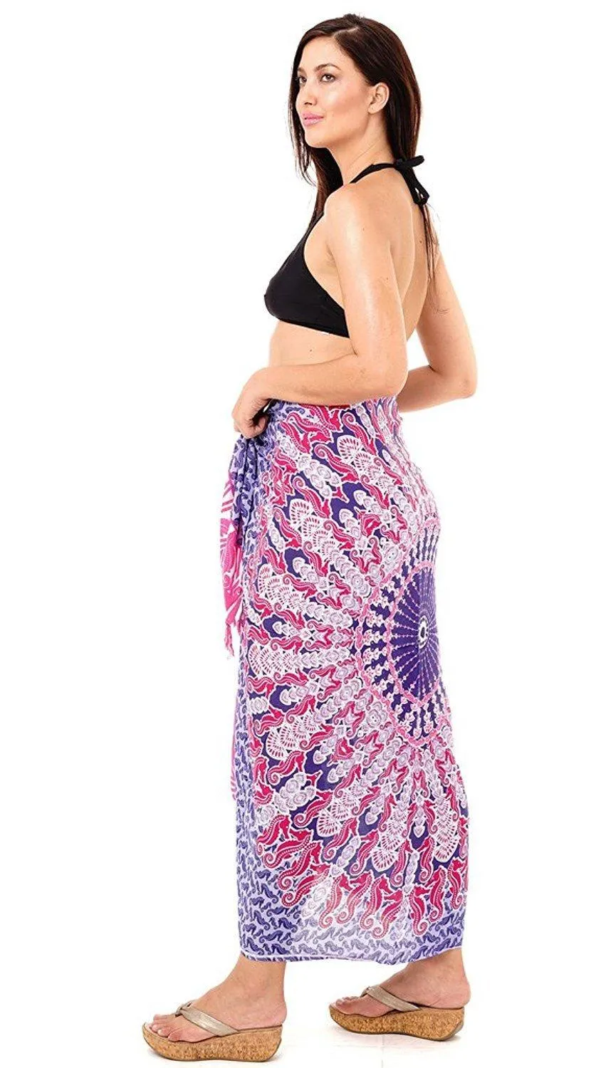 Seahorse Mandala Sarong Cover Up