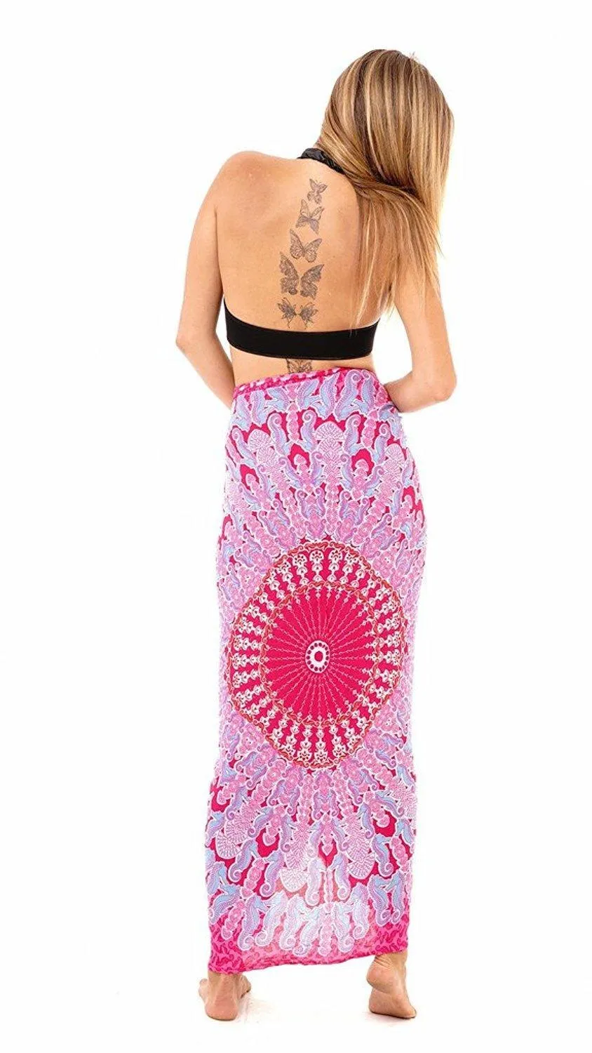 Seahorse Mandala Sarong Cover Up