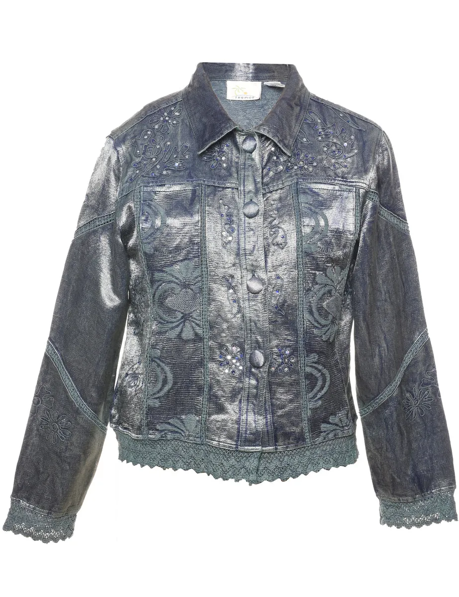 Sequined Evening Jacket - L