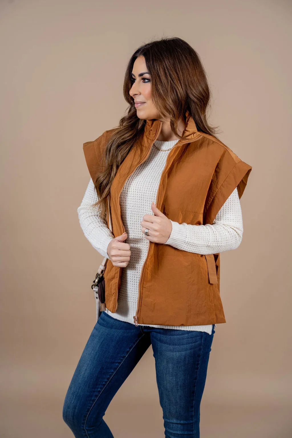 Side Tie Poncho Vest