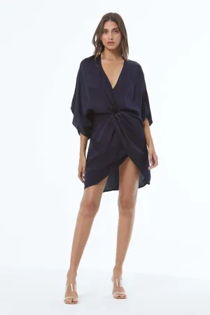 Siren Mini Dress // Midnight Hammered Satin ~ NO RETURNS