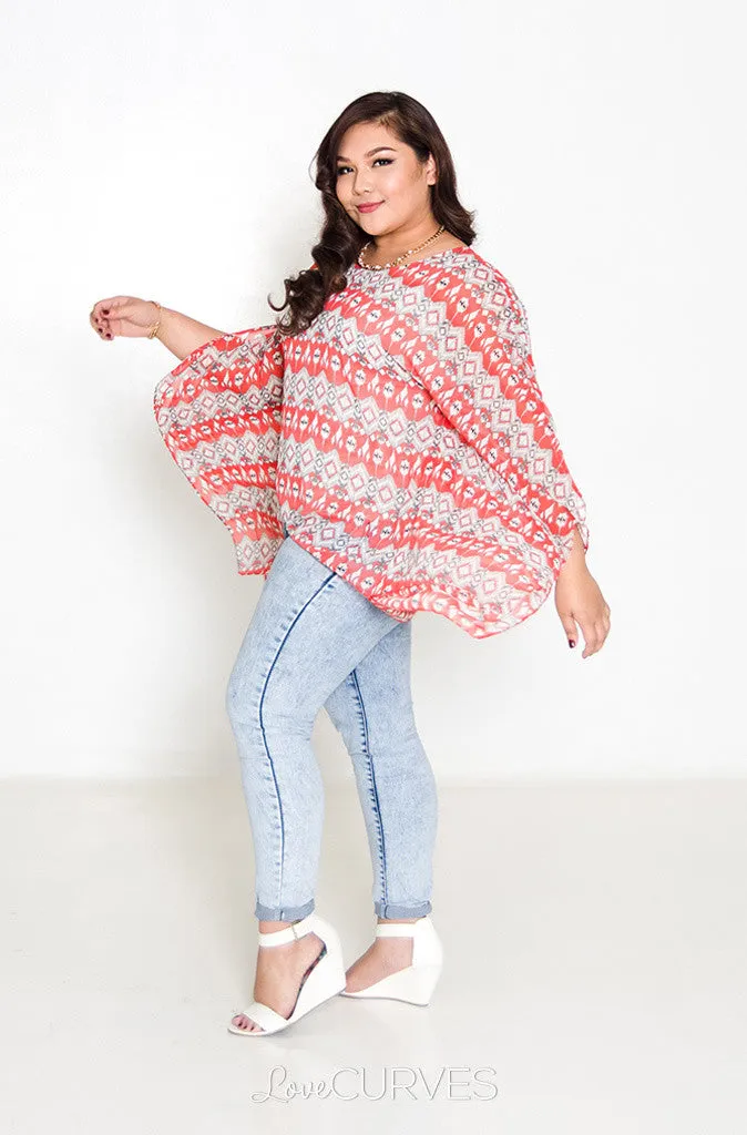 Slit Sleeves Poncho Top - SAN