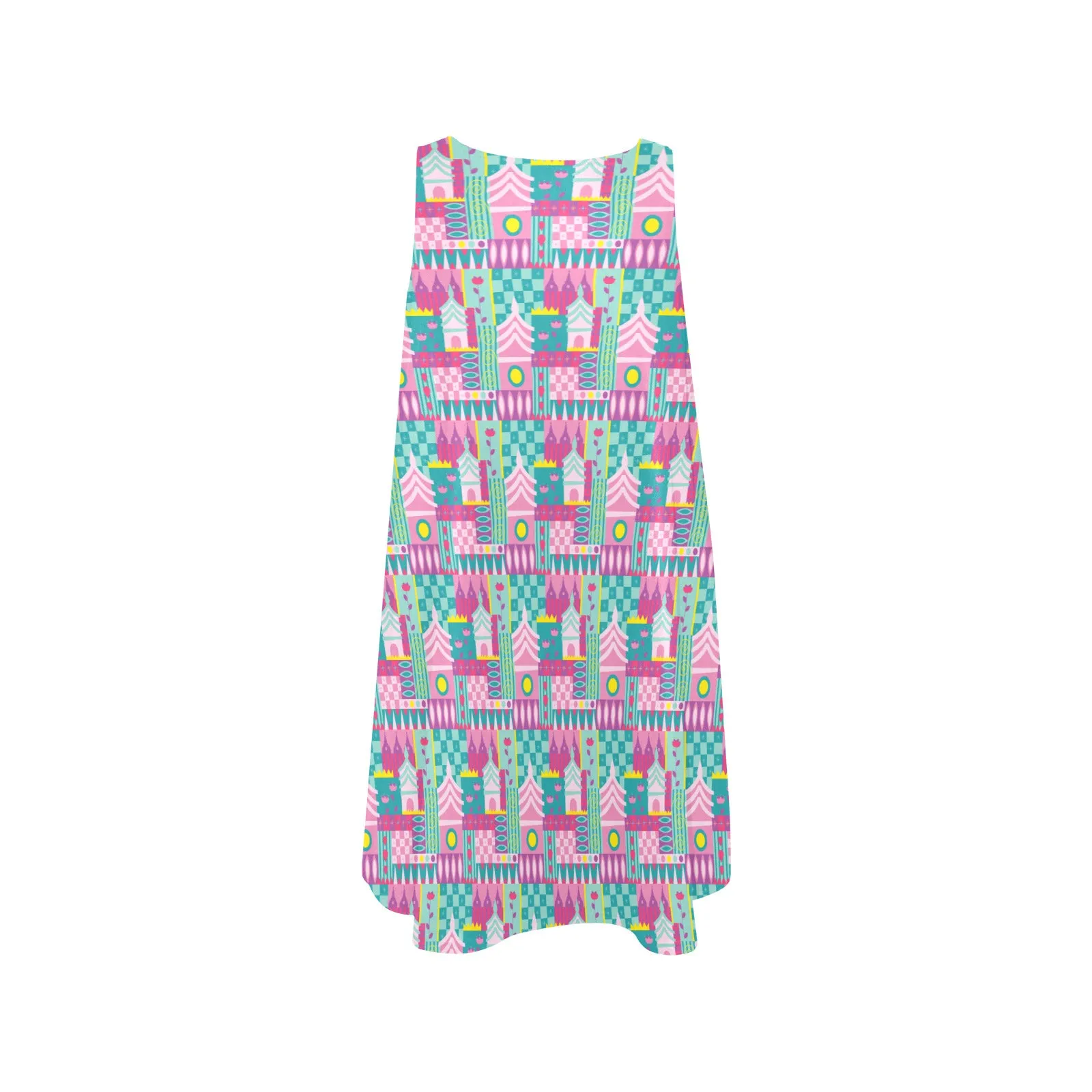 Small World Sleeveless A-Line Pocket Dress