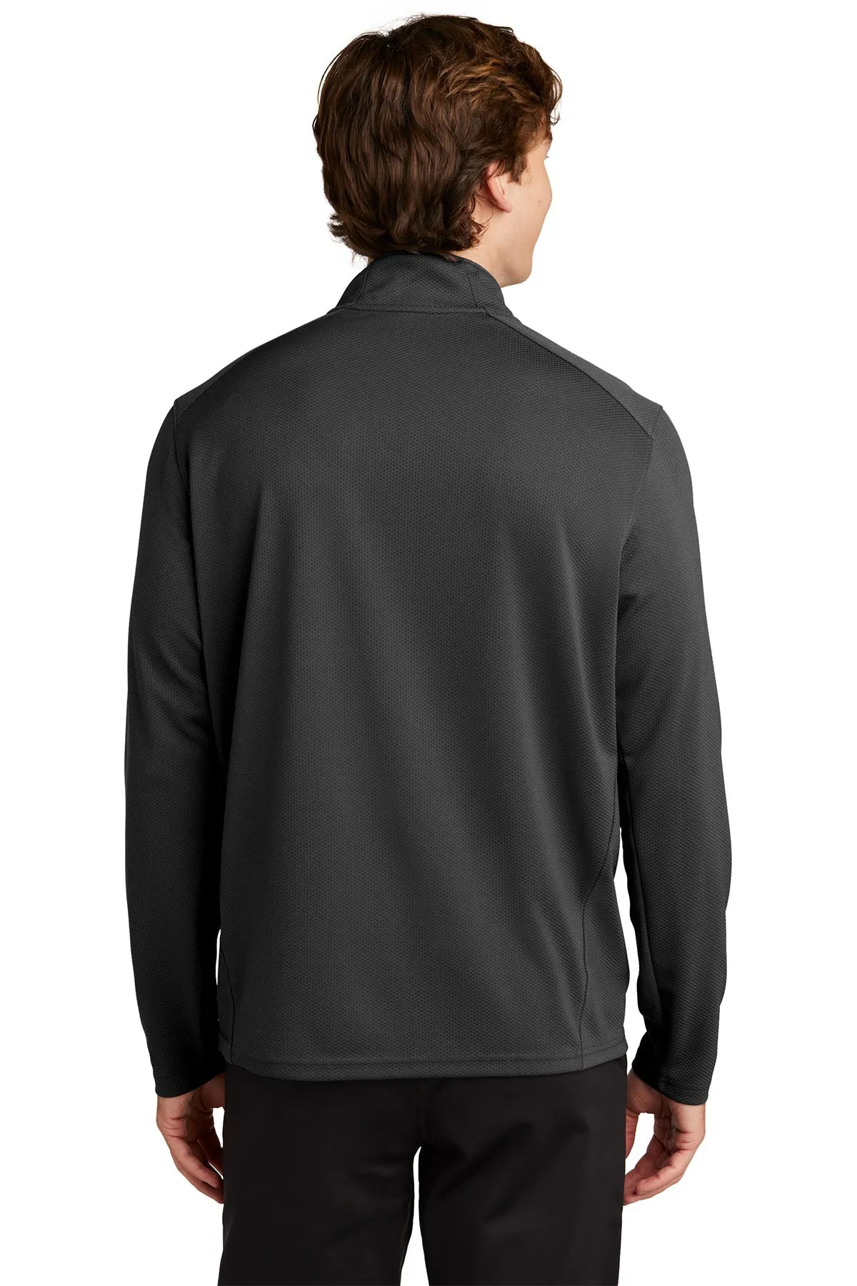 Sport-Tek Sport-Wick Textured Customized 1/4-Zip Pullovers, Black