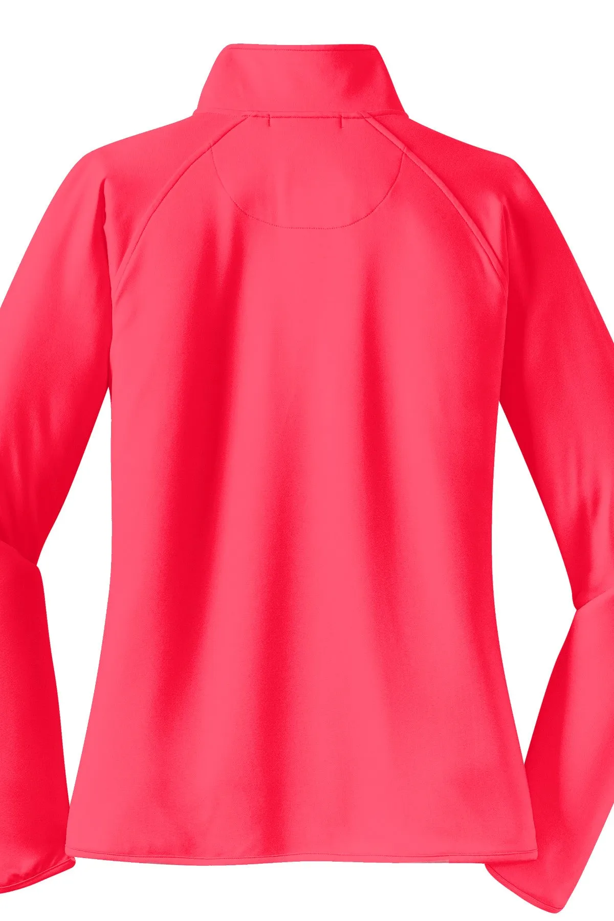 Sport-Tek® Women's Sport-Wick® Stretch 1/4-Zip Pullover - Hot Coral