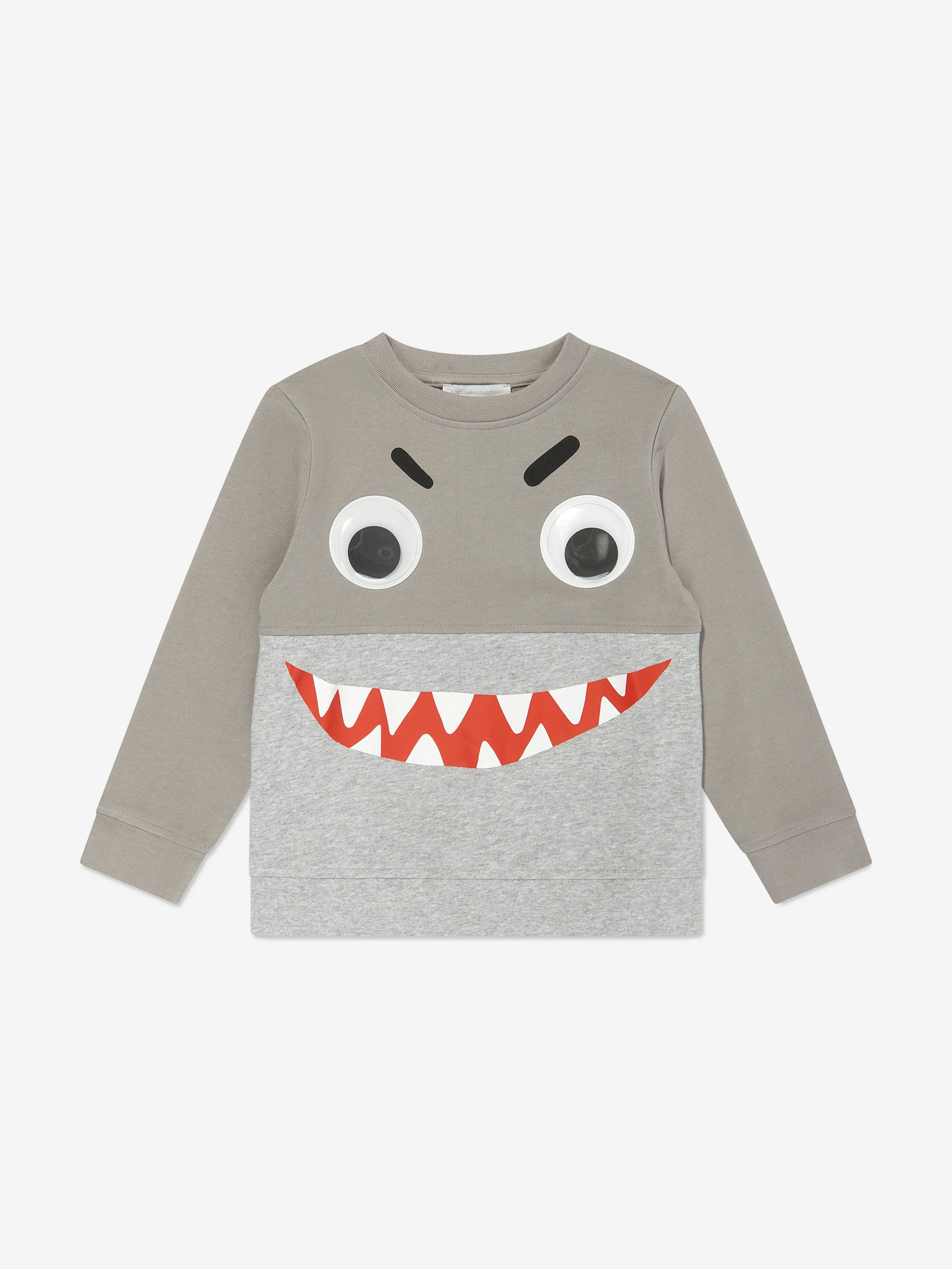 Stella McCartney Boys Shark Sweatshirt in Grey